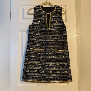 Stylish Black and Gold Sequins Sweater